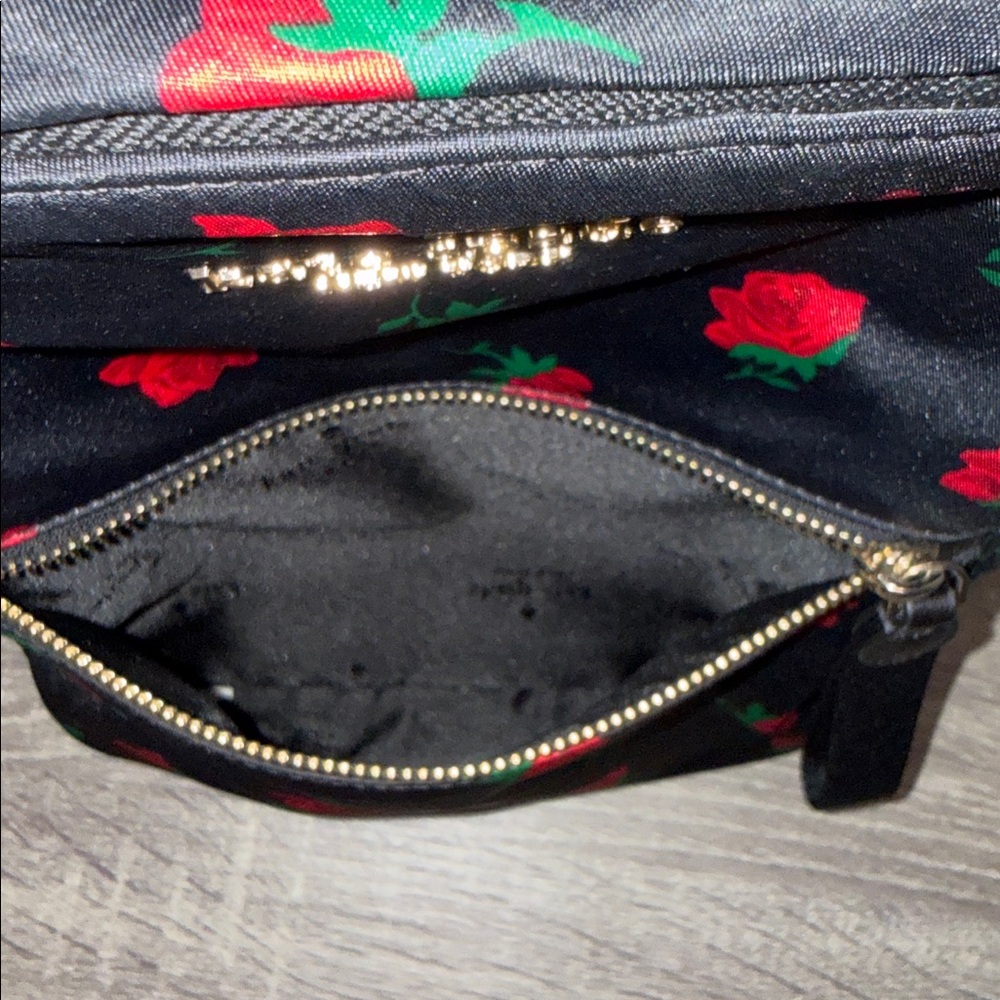 Kate Spade Black Rose Pattern Backpack - Picture 8 of 14